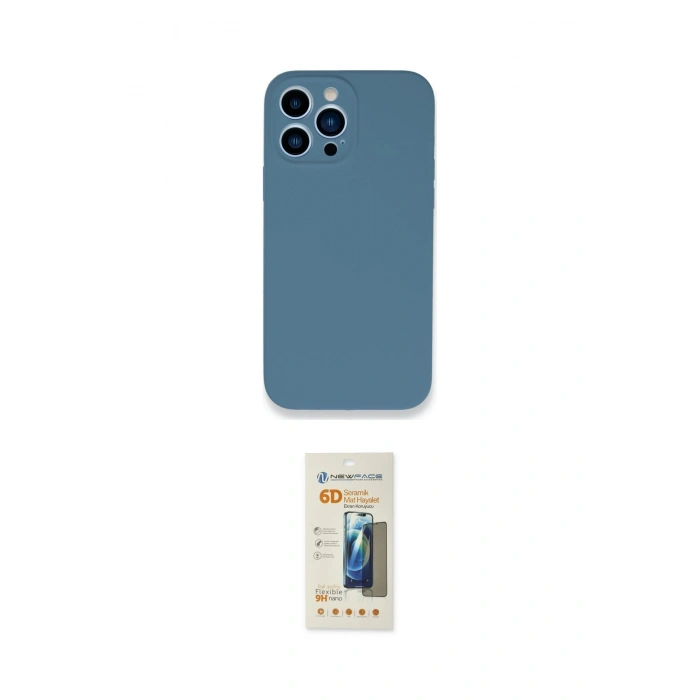 MARSİLYAN™- iPhone 13 Pro Max Kılıf Zirve Modern Özel Seri - Siyah 6D Mat Seramik Hayalet Nano Ekran Koruyucu