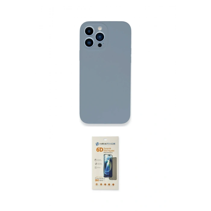 MARSİLYAN™- iPhone 13 Pro Max Kılıf Zirve Modern Özel Seri - Siyah 6D Mat Seramik Hayalet Nano Ekran Koruyucu