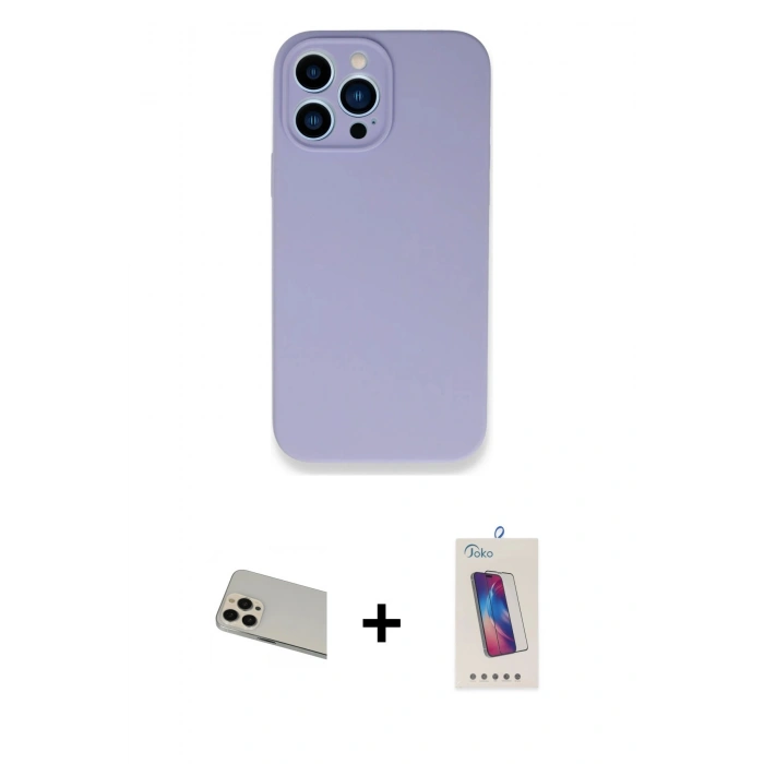 MARSİLYAN™- iPhone 13 Pro Max Kılıf Zirve Modern Özel Seri - Siyah Joko 5D Cam + Rainbow Kamera Lens Koruma Cam - REGD