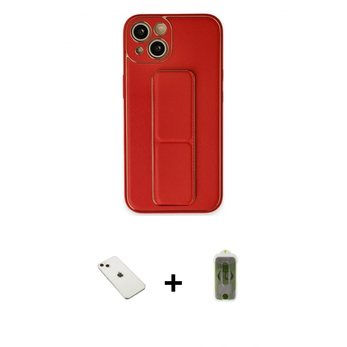 MARSİLYAN™- iPhone 14 Kılıf Akış Doku - Siyah Joko Magic 5D Hayalet Cam + Diamond Kamera Lens - PE