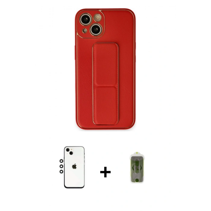 MARSİLYAN™- iPhone 14 Kılıf Akış Doku - Siyah Joko Magic 5D Hayalet Cam + Shine Kamera Lens - GS
