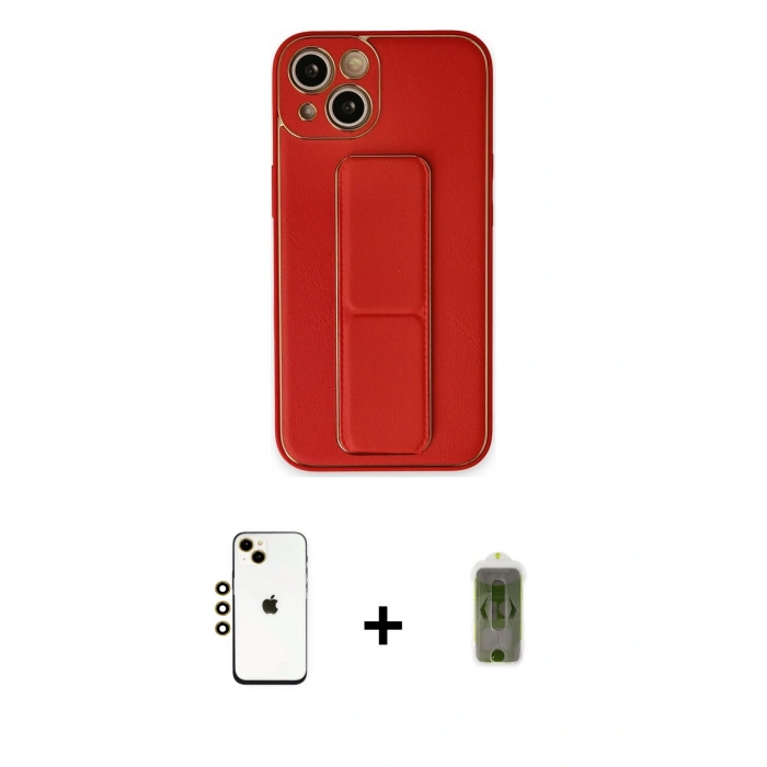 MARSİLYAN™- iPhone 14 Kılıf Akış Doku - Siyah Joko Magic 5D Hayalet Cam + Shine Kamera Lens - GD