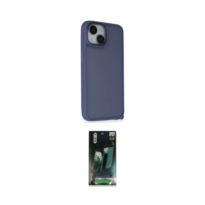 MARSİLYAN™- iPhone 14 Kılıf Atlas Form - Şeffaf 360 Full Body Arka Koruyucu