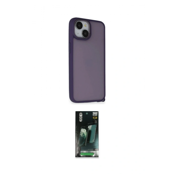 MARSİLYAN™- iPhone 14 Kılıf Atlas Form - Şeffaf 360 Full Body Arka Koruyucu