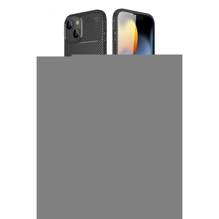MARSİLYAN™- iPhone 14 Kılıf Eksen Form Prime - Siyah Buffer Cam Ekran Koruyucu + Shine Kamera Lens - GI