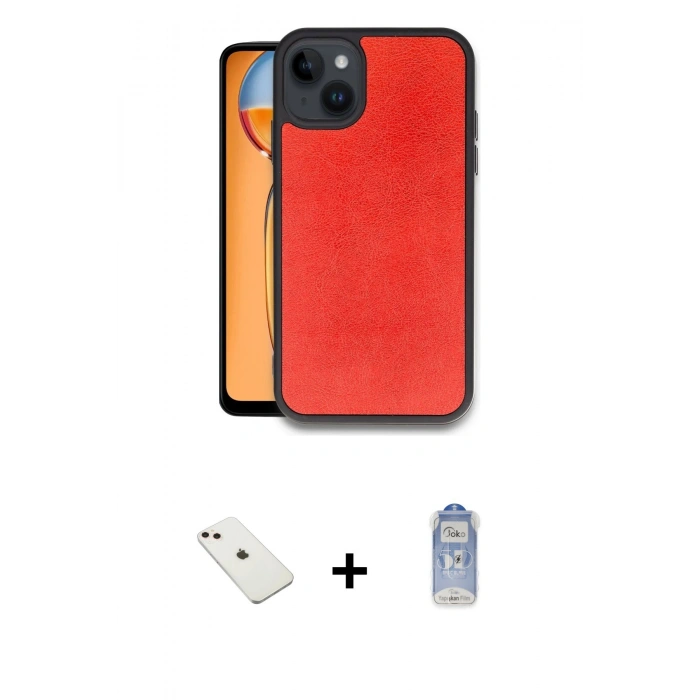 MARSİLYAN™- iPhone 14 Kılıf Kıvılcım Işık Serisi - Siyah Joko Magic 5D Cam + Diamond Kamera Lens - PE
