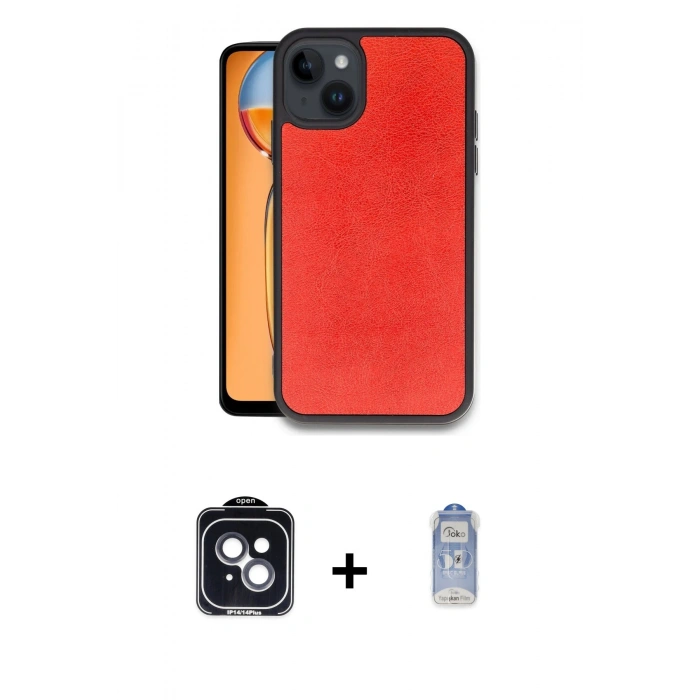 MARSİLYAN™- iPhone 14 Kılıf Kıvılcım Işık Serisi - Siyah Joko Magic 5D Cam + PVD Metal Kamera Lens - SH
