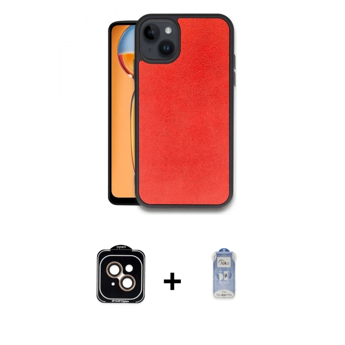 MARSİLYAN™- iPhone 14 Kılıf Kıvılcım Işık Serisi - Siyah Joko Magic 5D Cam + PVD Metal Kamera Lens - TU