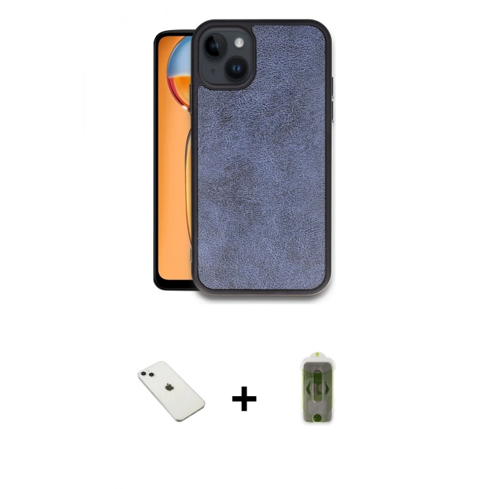 MARSİLYAN™- iPhone 14 Kılıf Kıvılcım Işık Serisi - Siyah Joko Magic 5D Hayalet Cam + Diamond Kamera Lens - SABE