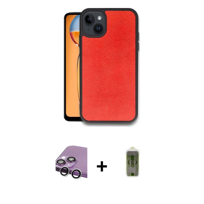 MARSİLYAN™- iPhone 14 Kılıf Kıvılcım Işık Serisi - Siyah Joko Magic 5D Hayalet Cam + Raze Metal Kamera Lens - GS