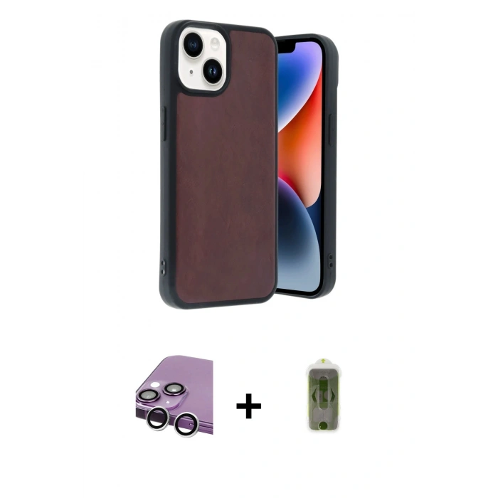 MARSİLYAN™- iPhone 14 Kılıf Kıvılcım Işık Serisi - Siyah Joko Magic 5D Hayalet Cam + Raze Metal Kamera Lens - GS