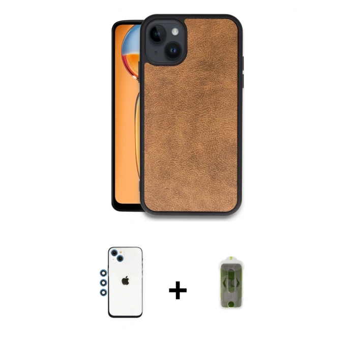 MARSİLYAN™- iPhone 14 Kılıf Kıvılcım Işık Serisi - Siyah Joko Magic 5D Hayalet Cam + Shine Kamera Lens - MI