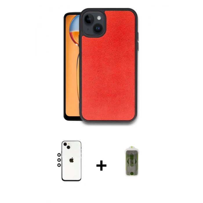 MARSİLYAN™- iPhone 14 Kılıf Kıvılcım Işık Serisi - Siyah Joko Magic 5D Hayalet Cam + Shine Kamera Lens - GS