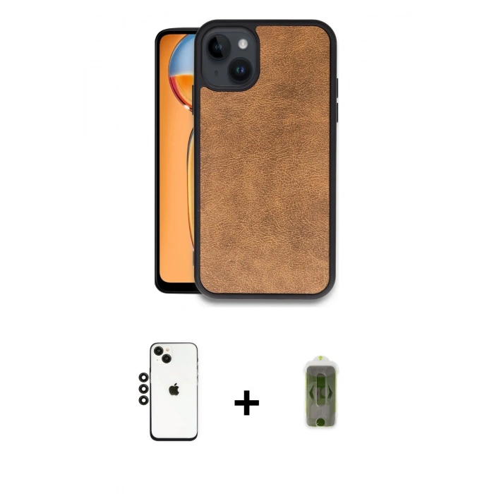 MARSİLYAN™- iPhone 14 Kılıf Kıvılcım Işık Serisi - Siyah Joko Magic 5D Hayalet Cam + Shine Kamera Lens - SH