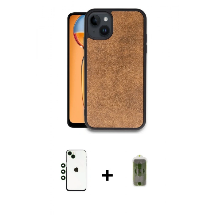 MARSİLYAN™- iPhone 14 Kılıf Kıvılcım Işık Serisi - Siyah Joko Magic 5D Hayalet Cam + Shine Kamera Lens - YL