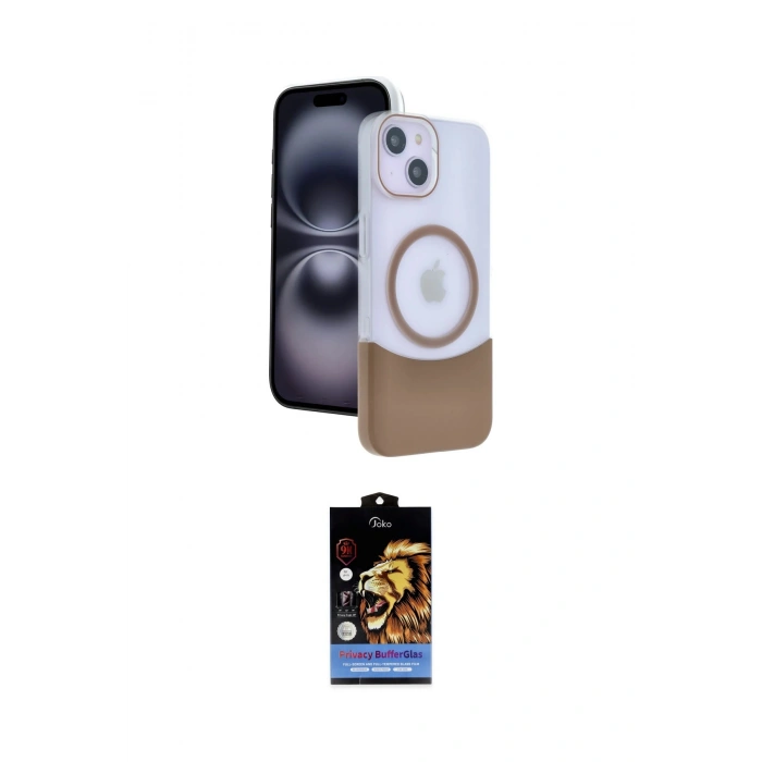 MARSİLYAN™- iPhone 14 Kılıf Kozmos Form Özel Seri - Siyah Buffer Hayalet Cam Ekran Koruyucu