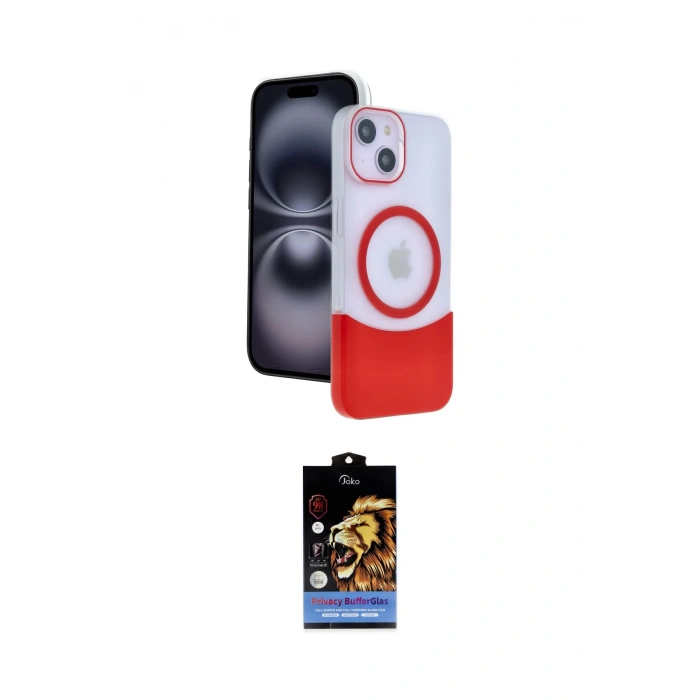 MARSİLYAN™- iPhone 14 Kılıf Kozmos Form Özel Seri - Siyah Buffer Hayalet Cam Ekran Koruyucu