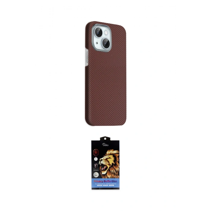 MARSİLYAN™- iPhone 14 Kılıf Kozmos Klasik Prime - Siyah Buffer Hayalet Cam Ekran Koruyucu