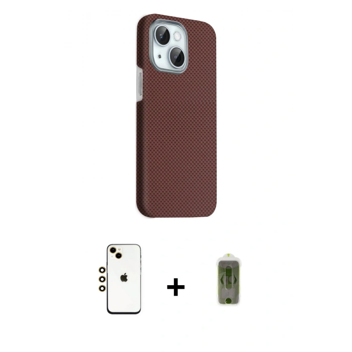 MARSİLYAN™- iPhone 14 Kılıf Kozmos Klasik Prime - Siyah Joko Magic 5D Hayalet Cam + Shine Kamera Lens - GD