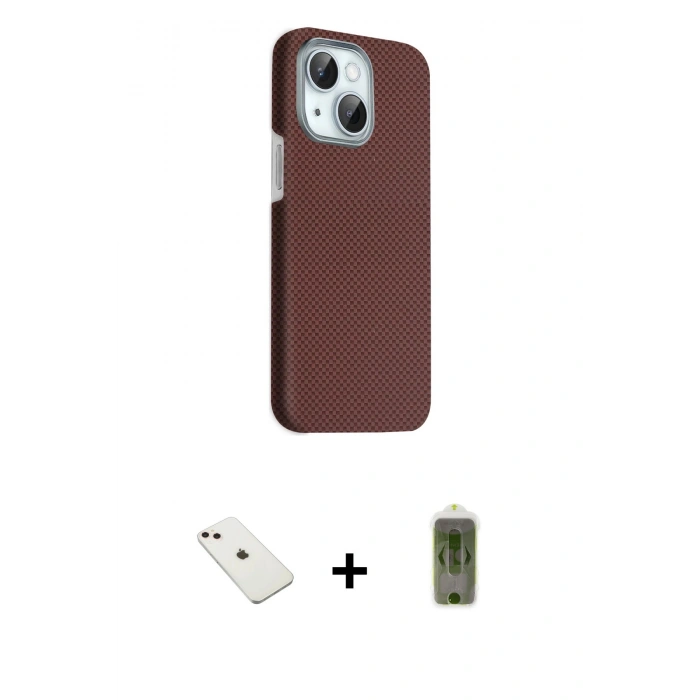 MARSİLYAN™- iPhone 14 Kılıf Kozmos Klasik Prime - Siyah Joko Magic 5D Hayalet Cam + Diamond Kamera Lens - PE
