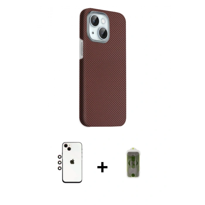 MARSİLYAN™- iPhone 14 Kılıf Kozmos Klasik Prime - Siyah Joko Magic 5D Hayalet Cam + Shine Kamera Lens - GI