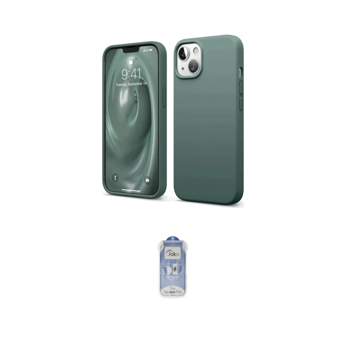 MARSİLYAN™- iPhone 14 Kılıf Kozmos Yansıma Özel Seri - Siyah Joko Magic 5D Cam