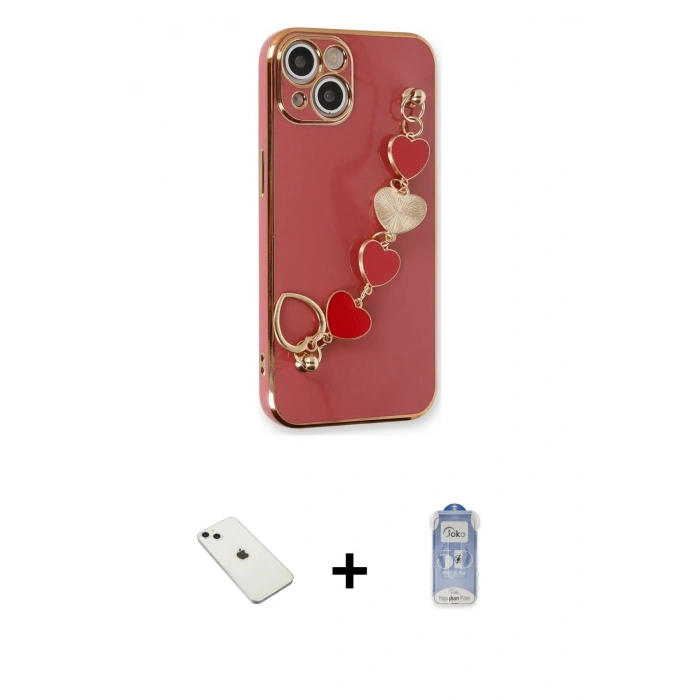 MARSİLYAN™- iPhone 14 Kılıf Nova Işık Prime - Siyah Joko Magic 5D Cam + Diamond Kamera Lens - SABE