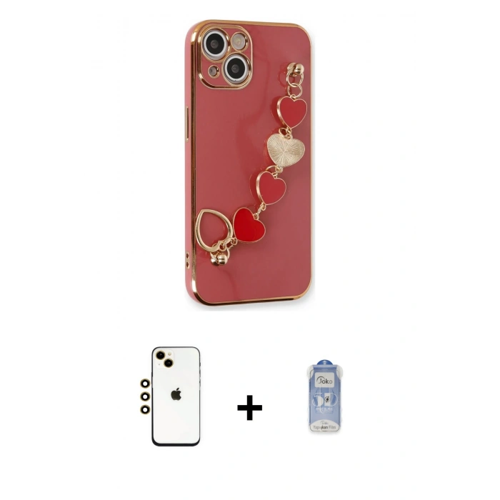 MARSİLYAN™- iPhone 14 Kılıf Nova Işık Prime - Siyah Joko Magic 5D Cam + Shine Kamera Lens - GD