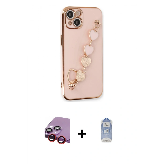 MARSİLYAN™- iPhone 14 Kılıf Nova Işık Prime - Siyah Joko Magic 5D Cam + Raze Metal Kamera Lens - KI