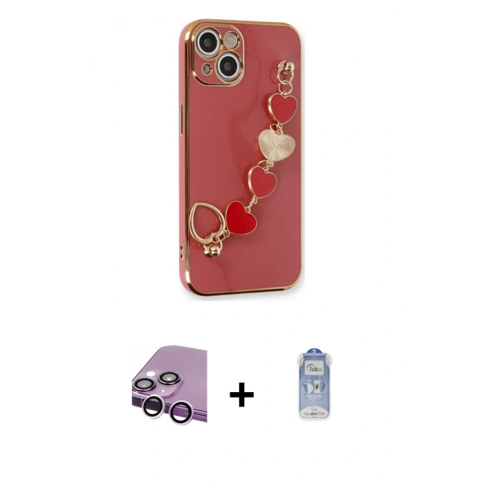 MARSİLYAN™- iPhone 14 Kılıf Nova Işık Prime - Siyah Joko Magic 5D Cam + Raze Metal Kamera Lens - MR