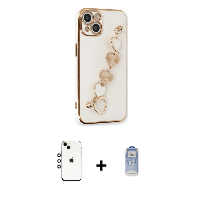 MARSİLYAN™- iPhone 14 Kılıf Nova Işık Prime - Siyah Joko Magic 5D Cam + Shine Kamera Lens - GI