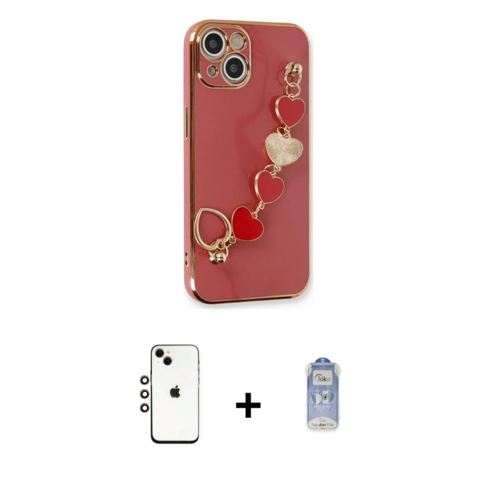 MARSİLYAN™- iPhone 14 Kılıf Nova Işık Prime - Siyah Joko Magic 5D Cam + Shine Kamera Lens - GI