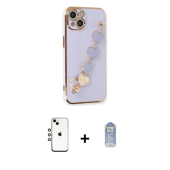 MARSİLYAN™- iPhone 14 Kılıf Nova Işık Prime - Siyah Joko Magic 5D Cam + Shine Kamera Lens - GI