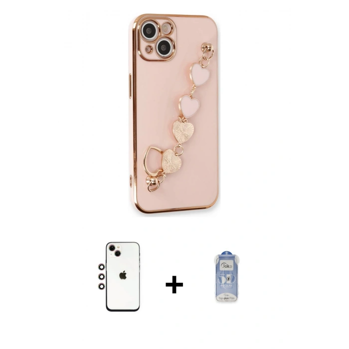 MARSİLYAN™- iPhone 14 Kılıf Nova Işık Prime - Siyah Joko Magic 5D Cam + Shine Kamera Lens - GI