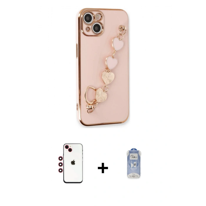 MARSİLYAN™- iPhone 14 Kılıf Nova Işık Prime - Siyah Joko Magic 5D Cam + Shine Kamera Lens - KI