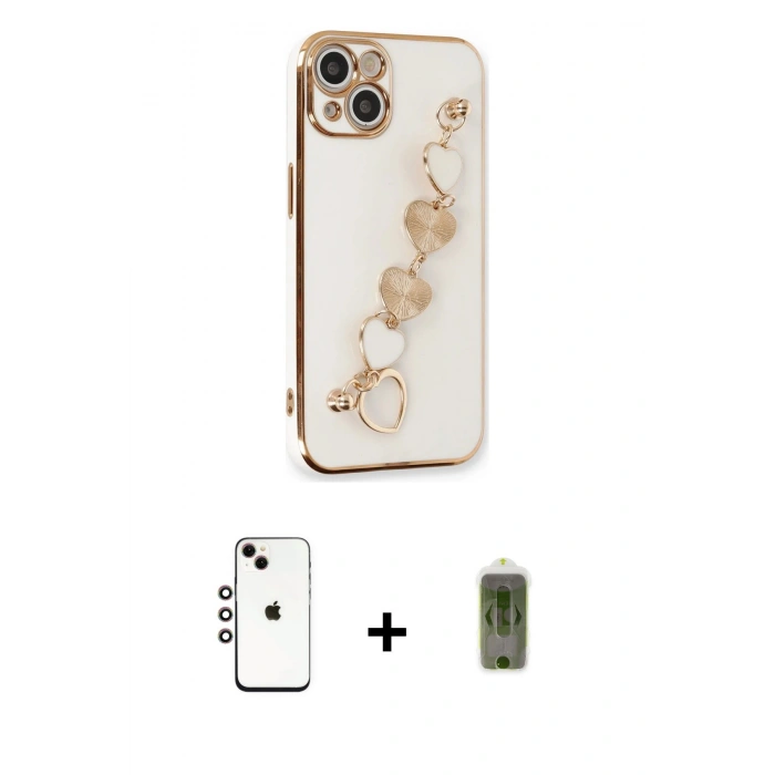 MARSİLYAN™- iPhone 14 Kılıf Nova Işık Prime - Siyah Joko Magic 5D Hayalet Cam + Shine Kamera Lens - GI