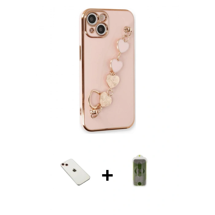 MARSİLYAN™- iPhone 14 Kılıf Nova Işık Prime - Siyah Joko Magic 5D Hayalet Cam + Diamond Kamera Lens - KI