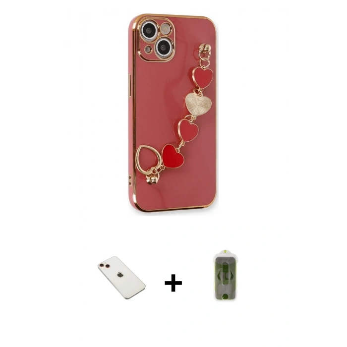 MARSİLYAN™- iPhone 14 Kılıf Nova Işık Prime - Siyah Joko Magic 5D Hayalet Cam + Diamond Kamera Lens - KI