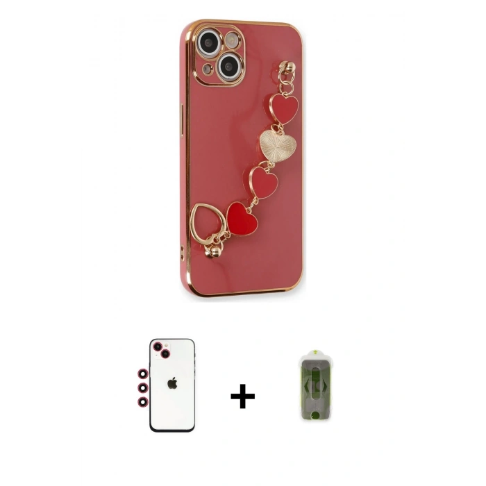 MARSİLYAN™- iPhone 14 Kılıf Nova Işık Prime - Siyah Joko Magic 5D Hayalet Cam + Shine Kamera Lens - KI