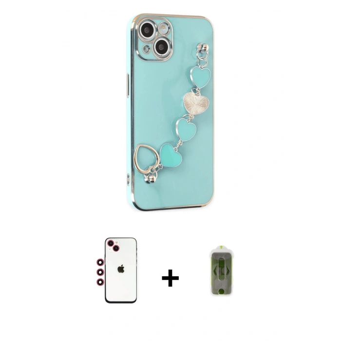 MARSİLYAN™- iPhone 14 Kılıf Nova Işık Prime - Siyah Joko Magic 5D Hayalet Cam + Shine Kamera Lens - KI