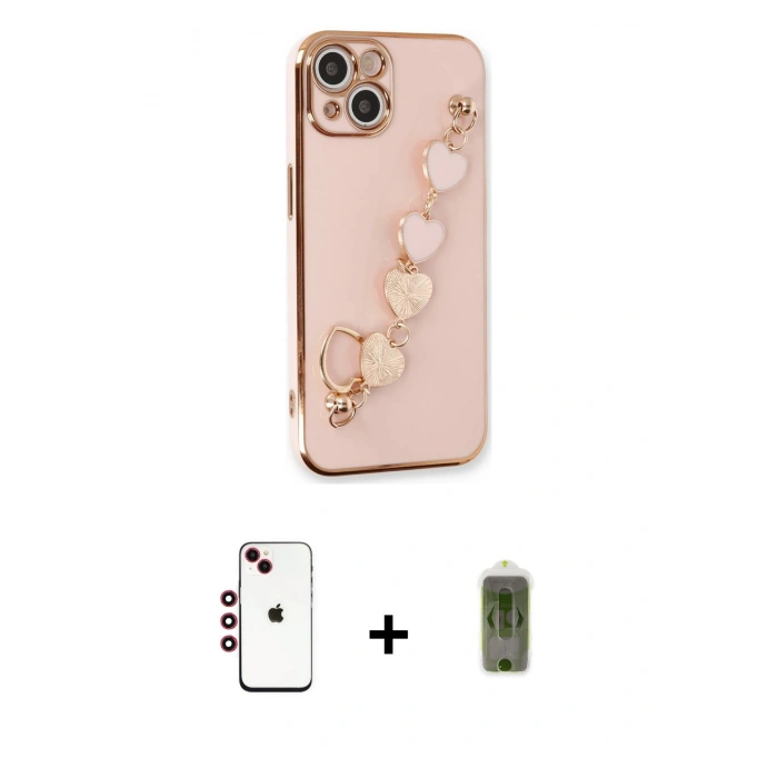 MARSİLYAN™- iPhone 14 Kılıf Nova Işık Prime - Siyah Joko Magic 5D Hayalet Cam + Shine Kamera Lens - KI