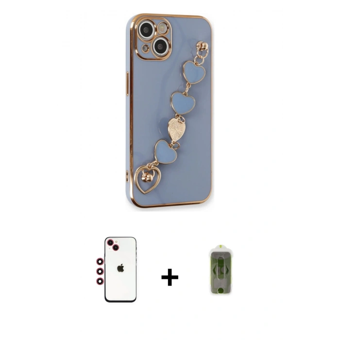 MARSİLYAN™- iPhone 14 Kılıf Nova Işık Prime - Siyah Joko Magic 5D Hayalet Cam + Shine Kamera Lens - KI