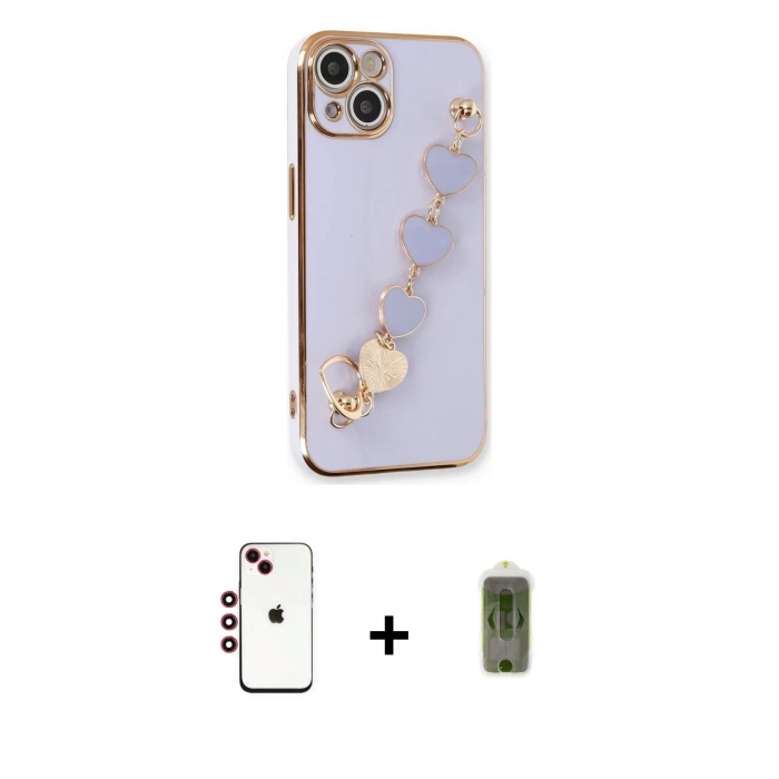 MARSİLYAN™- iPhone 14 Kılıf Nova Işık Prime - Siyah Joko Magic 5D Hayalet Cam + Shine Kamera Lens - KI