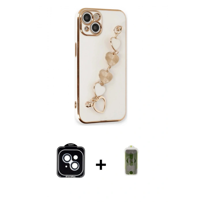 MARSİLYAN™- iPhone 14 Kılıf Nova Işık Prime - Siyah Joko Magic 5D Hayalet Cam + PVD Metal Kamera Lens - MI