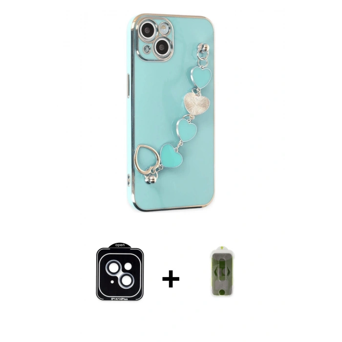 MARSİLYAN™- iPhone 14 Kılıf Nova Işık Prime - Siyah Joko Magic 5D Hayalet Cam + PVD Metal Kamera Lens - MI
