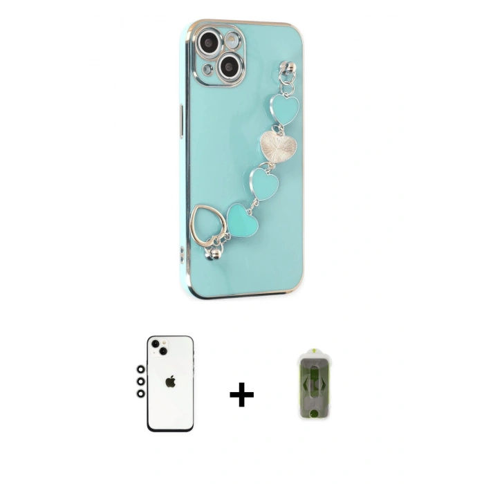 MARSİLYAN™- iPhone 14 Kılıf Nova Işık Prime - Siyah Joko Magic 5D Hayalet Cam + Shine Kamera Lens - GS