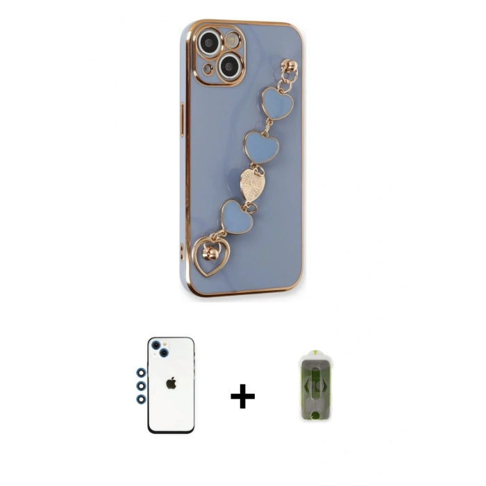 MARSİLYAN™- iPhone 14 Kılıf Nova Işık Prime - Siyah Joko Magic 5D Hayalet Cam + Shine Kamera Lens - MI