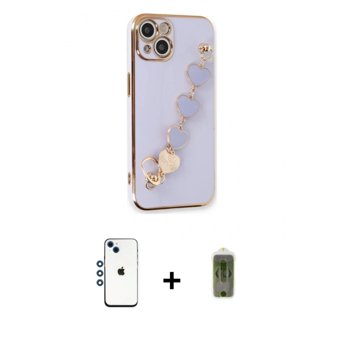 MARSİLYAN™- iPhone 14 Kılıf Nova Işık Prime - Siyah Joko Magic 5D Hayalet Cam + Shine Kamera Lens - MI