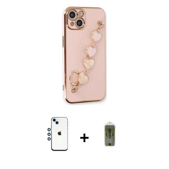 MARSİLYAN™- iPhone 14 Kılıf Nova Işık Prime - Siyah Joko Magic 5D Hayalet Cam + Shine Kamera Lens - MI
