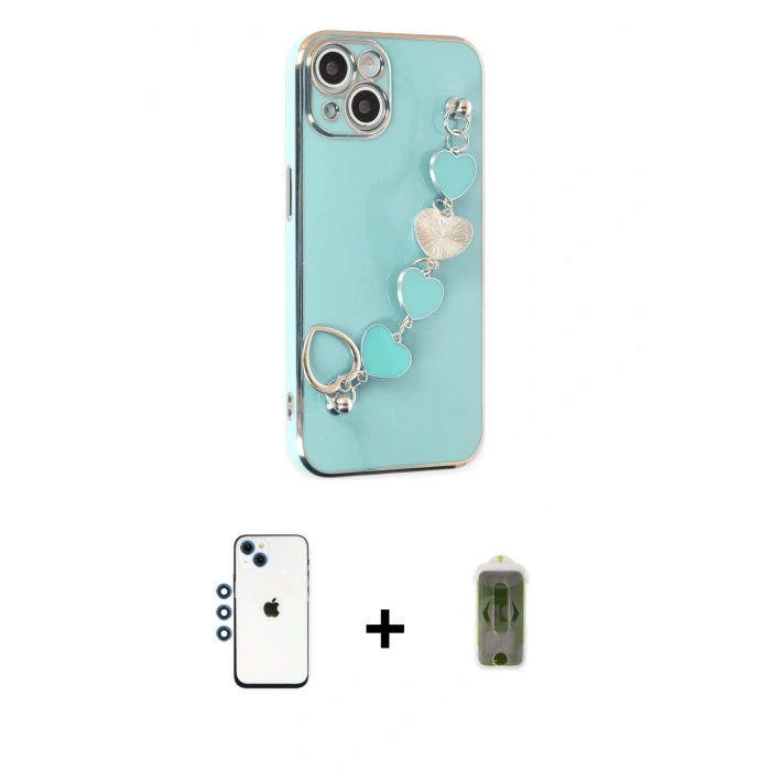 MARSİLYAN™- iPhone 14 Kılıf Nova Işık Prime - Siyah Joko Magic 5D Hayalet Cam + Shine Kamera Lens - MI